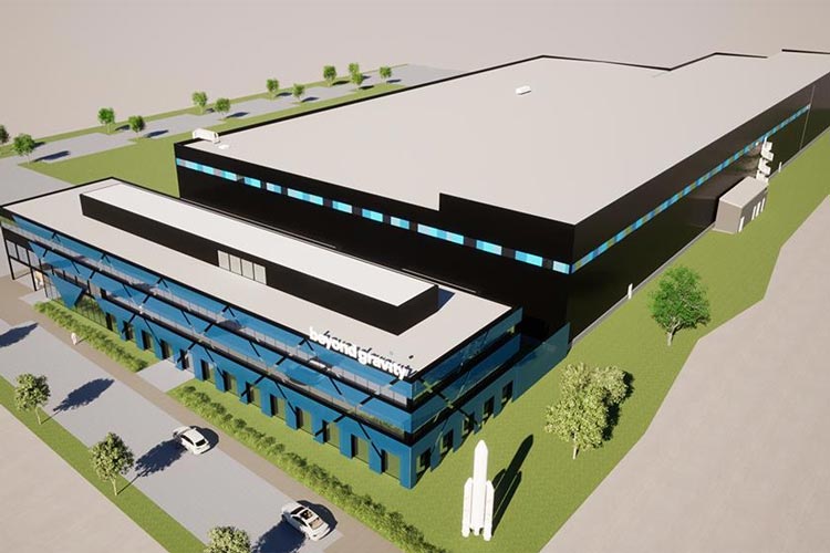 Grafisk illustration av byggnad med säkerhetsentré och låssystem